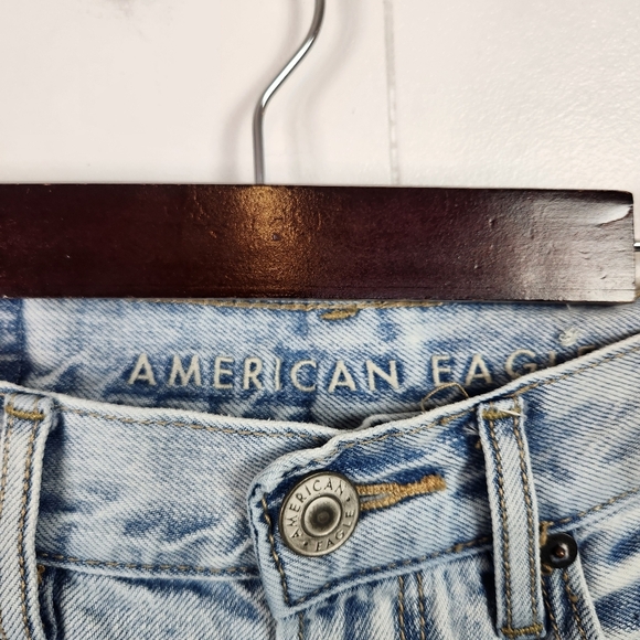 American Eagle 90s Boyfriend Jeans Straight Leg Size 00 High Rise 100% Cotton - Picture 5 of 12